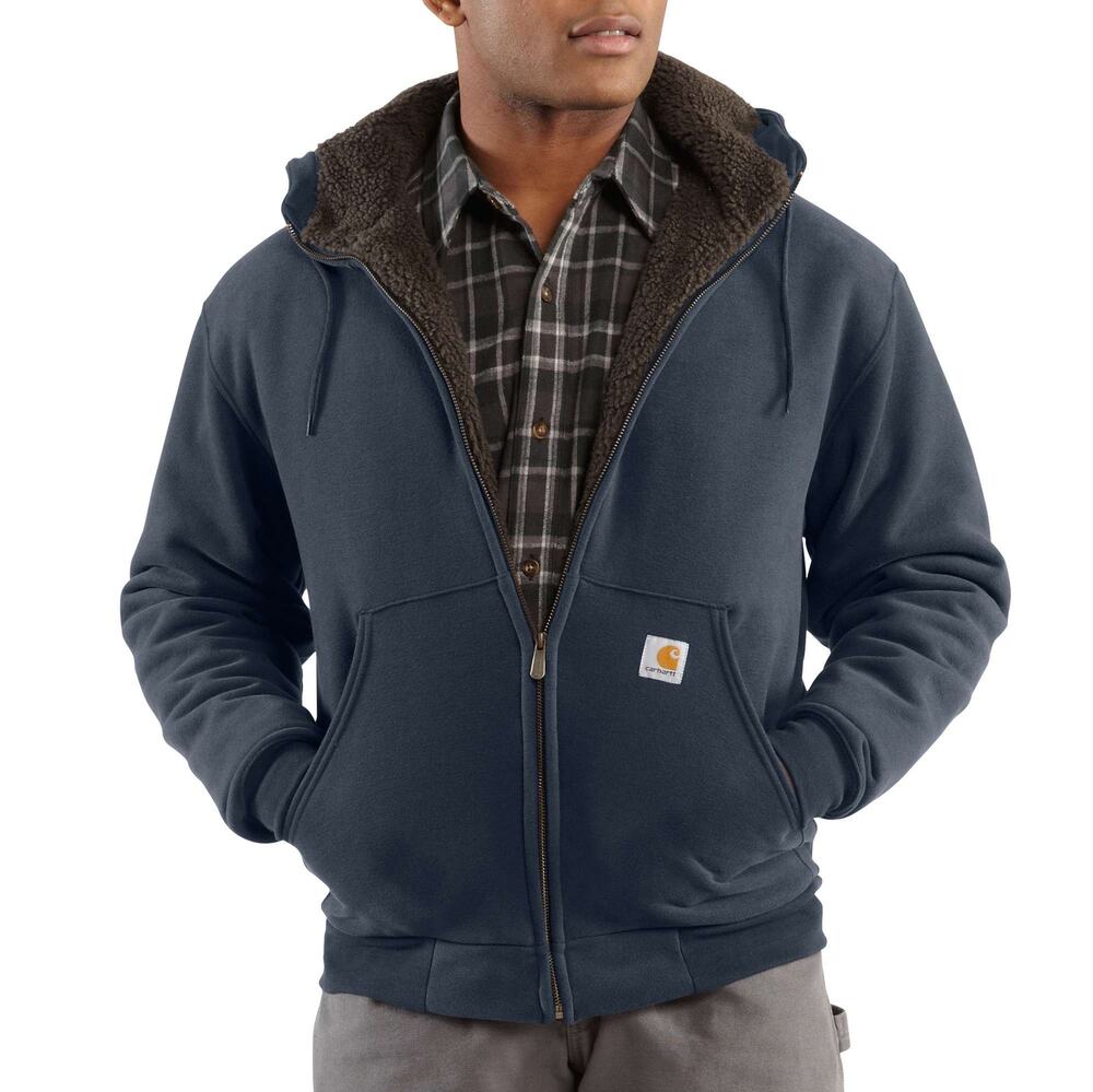 Carhartt 100072 Collinston Sherpa Lined Full Zip Hoodie Navy Men’s Size XL